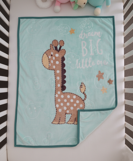 Soft Baby Blanket with Giraffe Design