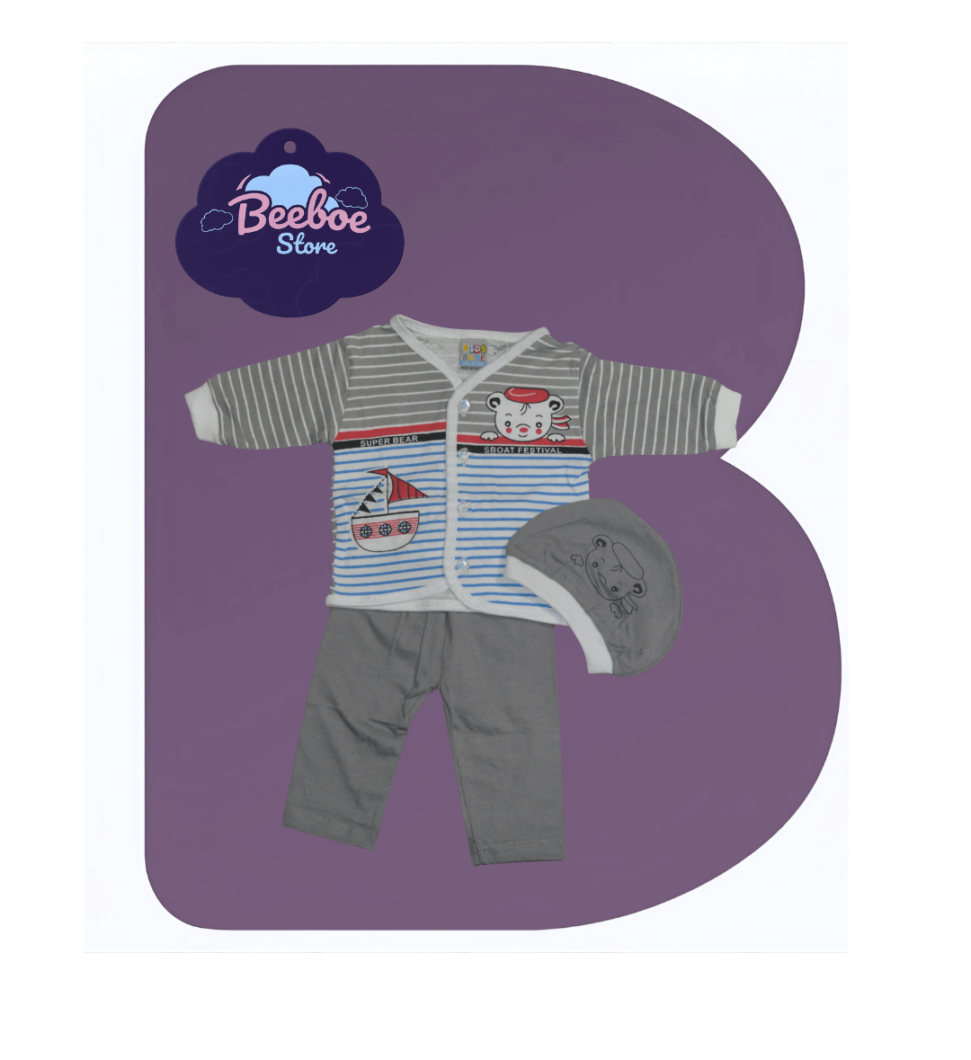 Newborn Sailor Bear 3-Piece Outfit