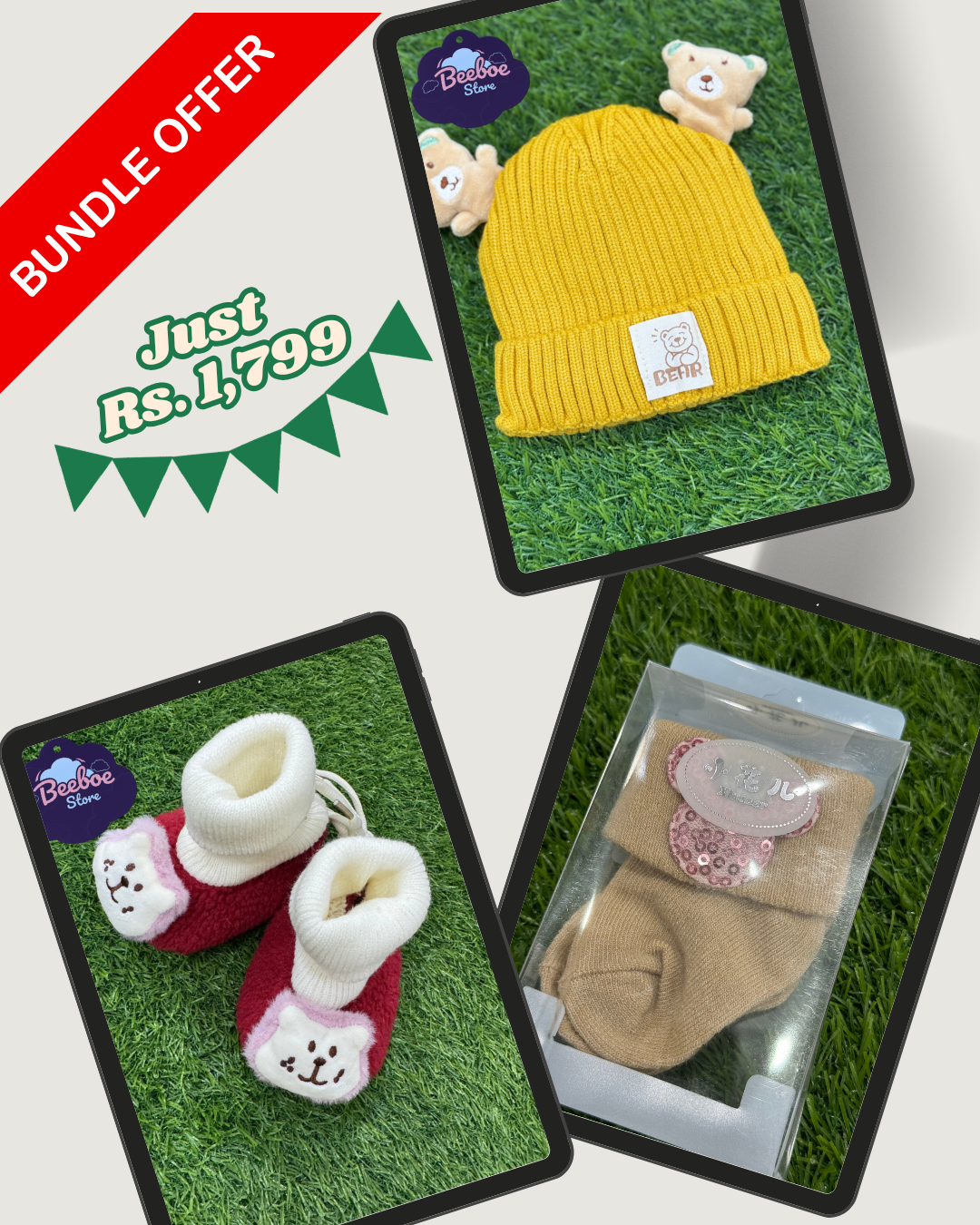 Adorable and Warm Baby accessories Bundle  offer Deals