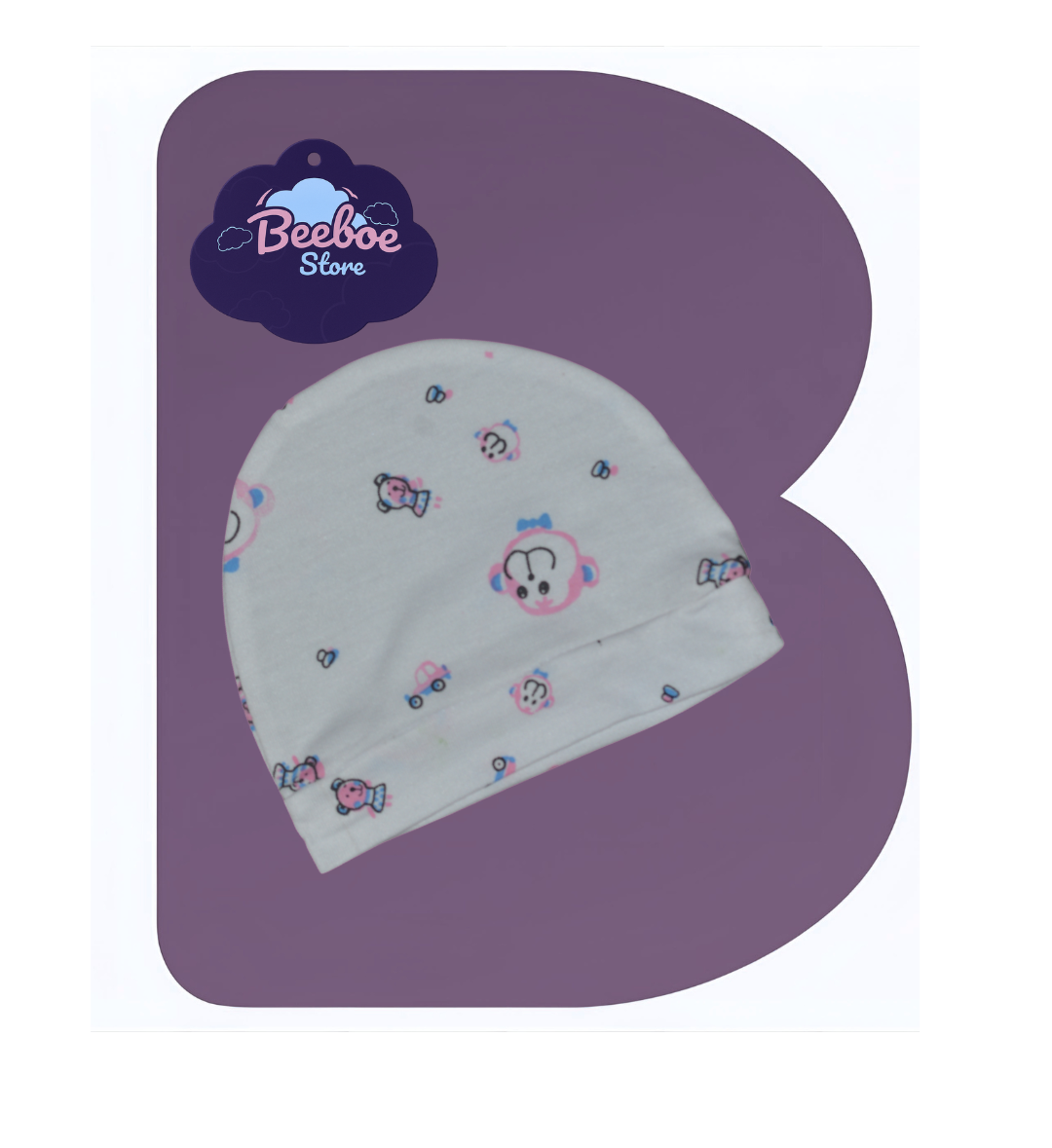 Smiling Lion Newborn Clothing Set – 5-Piece White Cotton Outfit