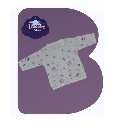 Smiling Lion Newborn Clothing Set – 5-Piece White Cotton Outfit