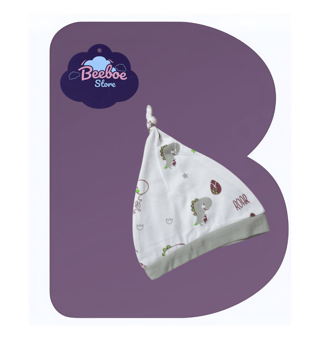 Dinosaur-Themed Baby Outfit Set with Bib, Mittens, and Cap