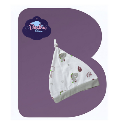 Dinosaur-Themed Baby Outfit Set with Bib, Mittens, and Cap