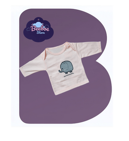 Elephant-Themed Baby Clothing Set with Stripes