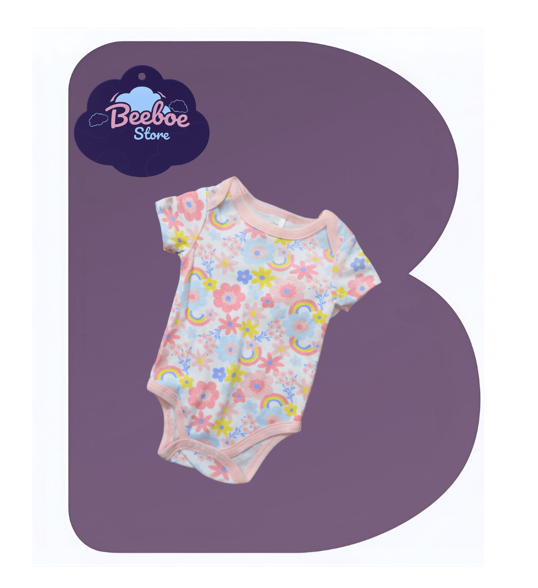 Floral Rainbow Baby Onesie and Pant Set